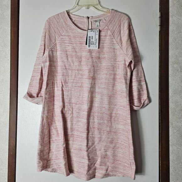 L.l Bean Ottoman Rib Tunic 3/4 Sleeve Mineral Red Heather Women's Size Small Nwt - Picture 1 of 5